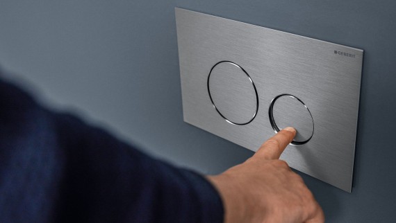 Elegantna tipka za ispiranje WC školjke iz asortimana Geberit Sigma40